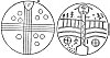 FIGURE 82. <i>Painted Tartar and Mongol drum</i>s.<br> (From <i>Picture-Writing of the American Indians</i>; Garrick Mallery, 1894, p. 517.)