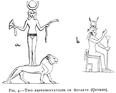 FIG. 4.—TWO REPRESENTATIONS OF ASTARTE (QETESH).