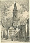 STRASSBURG CATHEDRAL FROM THE OLD PIG MARKET<br> LOUIS WEIRTER, R.B.A.<br> <i>Facing page 342</i>.
