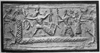 Marduk destroying Tiâmat, who is here represented in the form of a huge serpent.  From a seal-cylinder in the British Museum. [No. 89,589.]