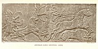 ASSYRIAN KING HUNTING LIONS<br> Photo. Mansell.