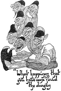 ''What happiness that you have come'' said the dragon