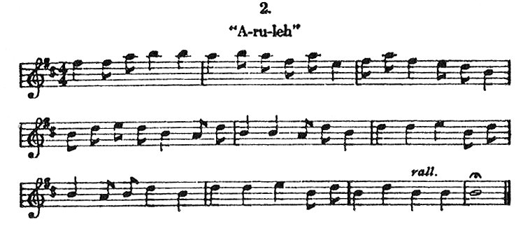  Musical notation: A-ru-leh