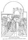 MARY OFFERING IN THE TEMPLE. FROM A GREEK DIPTYCHON OF THE THIRTEENTH OR FOURTEENTH CENTURY.