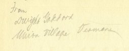 inscription from Dwight Goddard on page 2