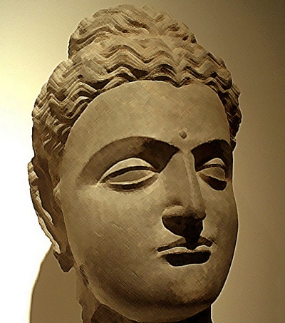 Head of Buddha (Wikimedia)