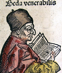 Bede, from the Nuremberg Chronicles [1493] (Public Domain Image)