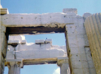 Acropolis (detail), photo by John Bruno Hare [(c) Copyright 1968, All Rights Reserved], image used by permission.