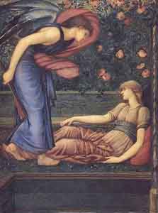 Cupid and Psyche, by Sir Edward Burne-Jones [date: 1865-1887]; public domain image