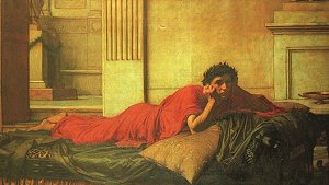 The Remorse of Nero After the Murdering of his Mother. Artist: John William Waterhouse [1878] (Public Domain Image)