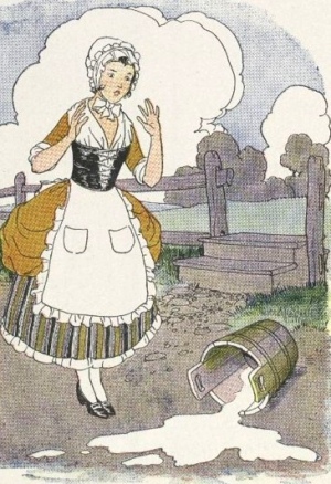 Spilt Milk by Milo Winter, from The Children's Aesop [1919] (Public Domain Image)