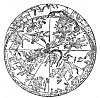 FIGURE 58. <i>An ancient Arabic Celestial Sphere. Northern Hemisphere</i>.<br> (From <i>Transactions of the Royal Asiatic Society of Great Britain and Ireland</i>, 1830, Vol. II, Plate A.)