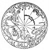 FIGURE 59. <i>An ancient Arabic Celestial Sphere. Southern Hemisphere</i>.<br> (From <i>Transactions of the Royal Asiatic Society of Great Britain and Ireland</i>, 1830, Vol. II, Plate B.)