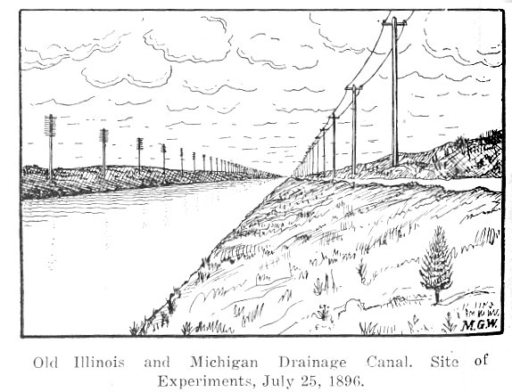 Old Illinois and Michigan Drainage Canal. Site of Experiments, July 25, 1896.