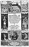 THE TITLE PAGE OF BURTON'S ANATOMY OF MELANCHOLY.