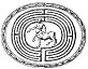FIG. 40.—Labyrinth engraved on an ancient gem. (Maffei.)