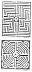 Figs. 95 and 96. Maze Designs by Andre Mollet, 1651.