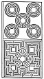 FIGS. 97 and 98.—Mazes by G. A. Boeckler, 1664.