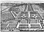 Fig. 118. Wrest Park, Bedfordshire, with two Mazes. (J. Kip, 1720)