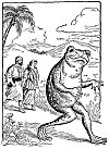 Hanina and his wife followed the giant frog. (<i>Page 255</i>).