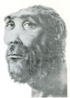 45 (right, above): Reconstruction of head of Zinjanthropus. (World Wide Photos)