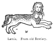 Lamia. From old Bestiary.