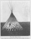 WAR TIPI (REAR VIEW).<br> (The crooked lines represent rivers where famous fights took place.)