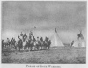 PARADE OF SIOUX WARRIORS.