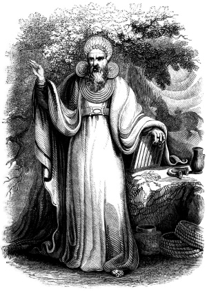 Archdruid in his Full Judicial Costume [19th cent.] (Public Domain Image)