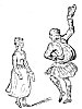 August 1829. Dancing to pipe music. Highland dress with belted plaid.