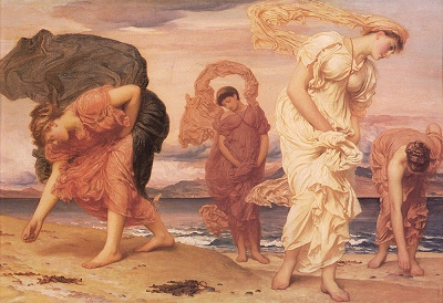 Greek Girls Gathering Pebbles, by Lord Frederick Leighton [1871] (Public Domain Image)