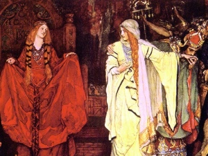 Detail from King Lear: Cordelia's Farewell, by Edwin Austin Abbey [1887-1909] (Public Domain Image)