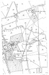 Fig. 47.--The Circles and Avenues at Stanton Drew. Photograph of 25-inch Ordinance map, shewing approximate azimuths of sight-lines