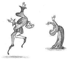 Medieval Dancers: Public domain image