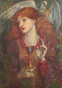 The Holy Grail, by Dante Gabriel Rossetti [Public domain image]