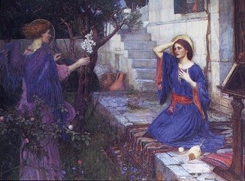 The Annuciation, by John William Waterhouse [1914] (Public domain in US)