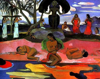 Mahana-no-Atua (Day of the Gods) (detail), Paul Gauguin 1894 [Public Domain Image]