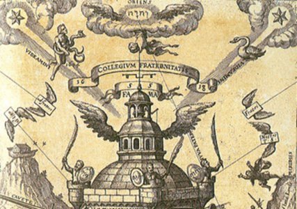Collegium Fraternitatis, from T. Schweighart, Speculum sophicum Rhodo-stauroticum [1604] (Public Domain Image)