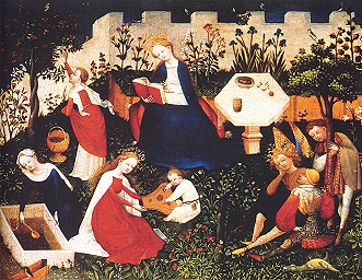 The Garden of Paradise, Unknown Rhenish Painter [circa 1410] (Public Domain Image)